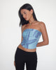 Imagen de Peggy Mesh Bandeau Top in Blue Starfish Photoprint