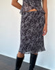 Imagen de Abetzi Falda midi en estampado barroco negro