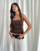 Imagen de Adora Top de cuello redondo en Slinky Chocolate