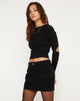 imagen de Ajeng Low Rise Midi Skirt in Black