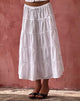 Imagen de Izumi Falda midi en popelina blanca