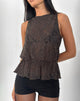Imagen de Amalie Top De Punto Jacquard Marrón Oscuro