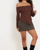 imagen de Amandari Bardot Top en Chocolate