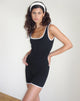 imagen de Amira Unitard en negro con ribete blanco