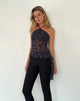 Imagen de Arabella Top Cuello Haltern en Pretty Petal Flock Azul Marino