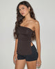 Imagen de Aravie Bandeau Acanalado Marrón Chocolate