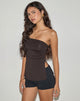 Imagen de Aravie Bandeau Acanalado Marrón Chocolate