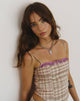 Imagen de Archie Corset Top en cuadros crema pastel