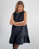 Imagen de Arkana Babydoll Mini Dress in Black Taffeta