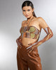 Imagen de MOTEL X IRIS Armelle Crop Top en degradado terroso