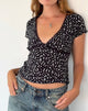 Imagen de Asani Top en Negro Ditsy Romance
