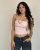 Imagen de Astrum Bandeau de satén en rosa con rosa marfil