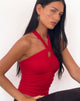 Imagen de Audrey Top de cuello redondo en rojo Soft Slinky