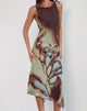 Imagen de Aysun Midi Dress in Lumen Mesh Marrón