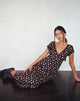 Imagen de Bahata Midi Dress in Flowing Rose Negro