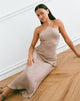 Imagen de Belara Maxi Dress in Satin Stripe Taupe