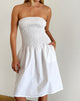 imagen de Belesi Bandeau Midi Dress in Poplin White