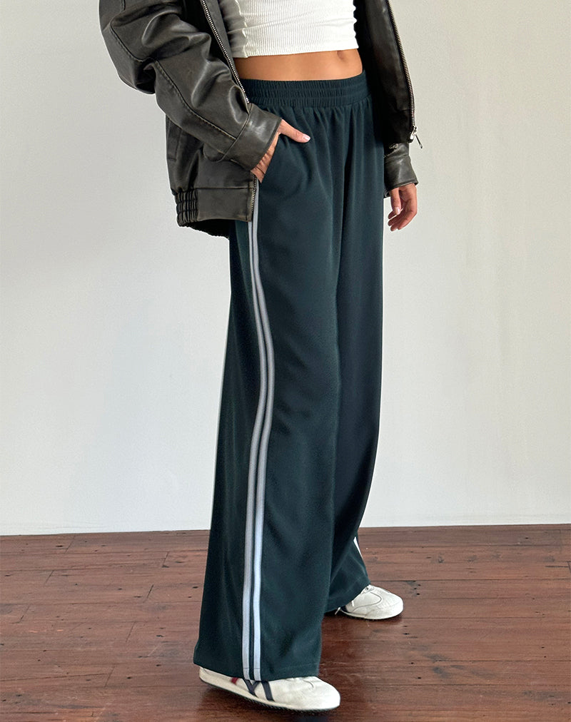 Pantalón Bennett Forest con raya azul