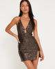 imagen de Bernoki Mini Dress in Drape Sequin Copper