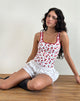 Imagen de Blaira Top en cerezo estampado Blanco