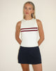 imagen de Bonisa Vest Top en marfil con rayas rojas