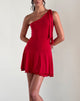 Imagen de Boone Mini Vestido de un hombro en Slinky Rojo