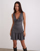 Imagen de Brani Mini Vestido con Tachuelas en Gris Carbón