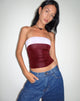 Imagen de Brylee Bandeau Crop Top en Vino Lila