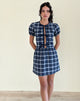 Imagen de Byan Tie Front Dress in Tartan Dark Blue