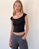 Imagen de Cania Corset Top en licra negro