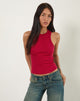 Imagen de Cariter Racer Vest Top en canalé Adrenaline Rojo