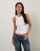 Imagen de Cariter Racer Vest Top en canalé blanco