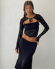 Imagen de Carlina Cami and Shrug Set in Lace Negro