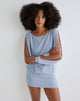 Imagen de Carola Cut Out Arms Mini Dress in Shimmer Blue