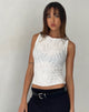 Imagen de Camiseta de tirantes Cerise en Ripple White