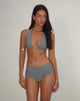 Imagen de braguita de bikini Kairi, carbón con tachuelas