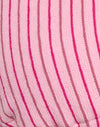 Toalla de rayas rosa