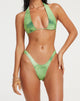 imagen de la braguita de bikini Farida en verde acuarela