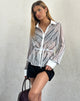 Imagen de la camisa Christabel de rayas diagonales gris tonal