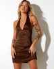 Imagen de Coda Bodycon Dress in Satin Rich Brown