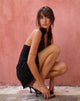 Imagen de Codaline Mini Dress with Rosette Detail in Black