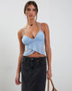 Imagen de Cojira Mesh Butterfly Top in Baby Blue