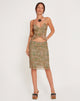 Imagen de Rajhu Mesh Midi Skirt in Tonal Paisley Green