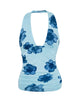 Imagen de Cosimo Top Cuello Haltern en Azul Floral Osado