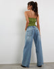 Imagen de Cove Bandeau Top en verde arrugado Sweet Pea