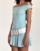 Imagen del minivestido Cynthia en Shimmer Rib Azul claro