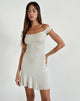 Imagen del minivestido Cynthia en Shimmer Rib Ivory