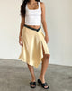 Imagen de Houda Falda Midi en Buttermilk con encaje gris