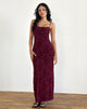 Imagen de Darsih Maxi Dress in Botanical Flower Maroon