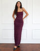 Imagen del vestido Darsih Cami Maxi Dress in Paisley Lace Borgoña